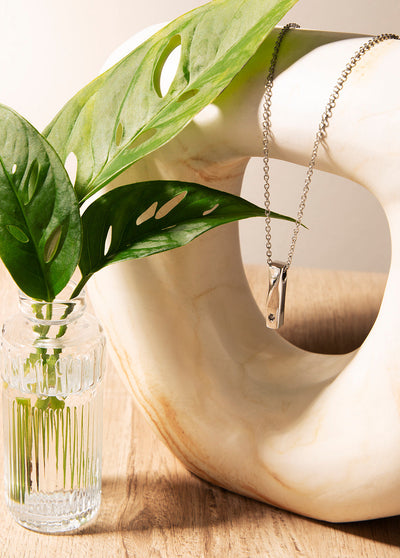 Jeweled Bar Pendant - Natural Grace